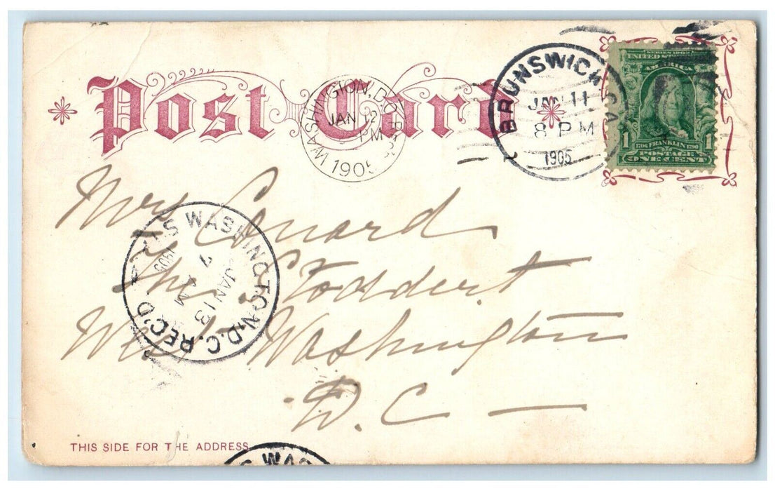 1905 Oglethorpe Hotel Arthur Livingstone Road Brunswick Georgia PostcardPostcard