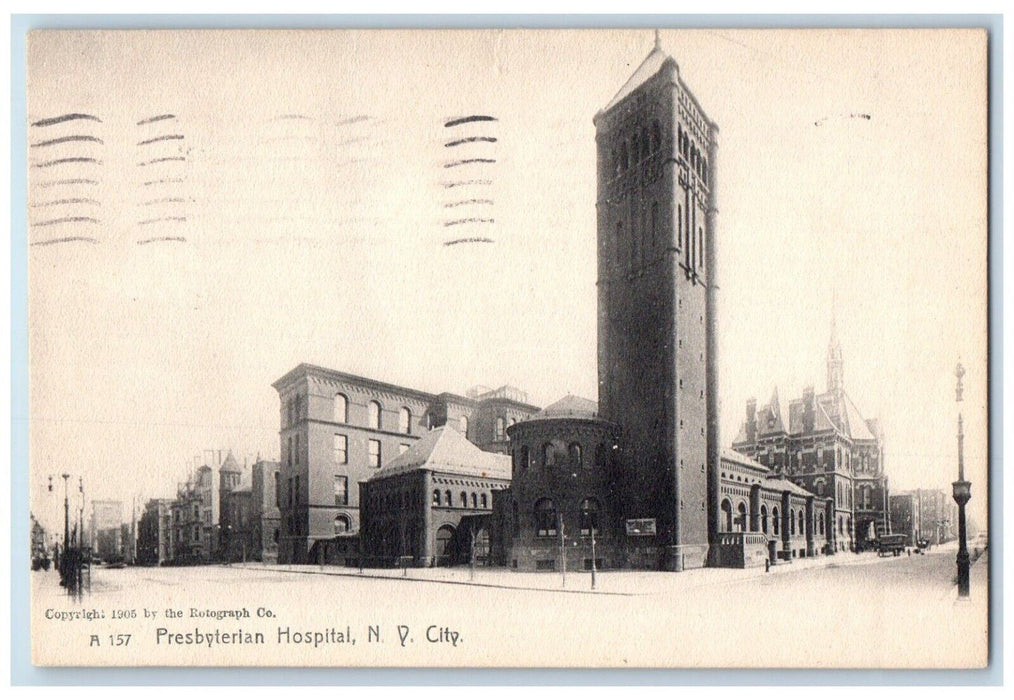 1909 Presbyterian Church Hospital New York City NY Rotograph Antique Postcard