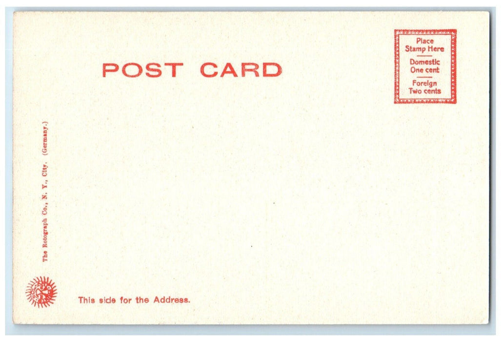Entrance To Central Park Horse Carriage New York City NY Rotograph Postcard