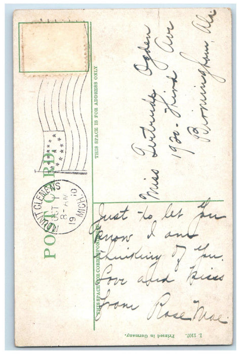 1910 Hotel Medea Baths Mt. Clemens Michigan MI Antique Posted Postcard