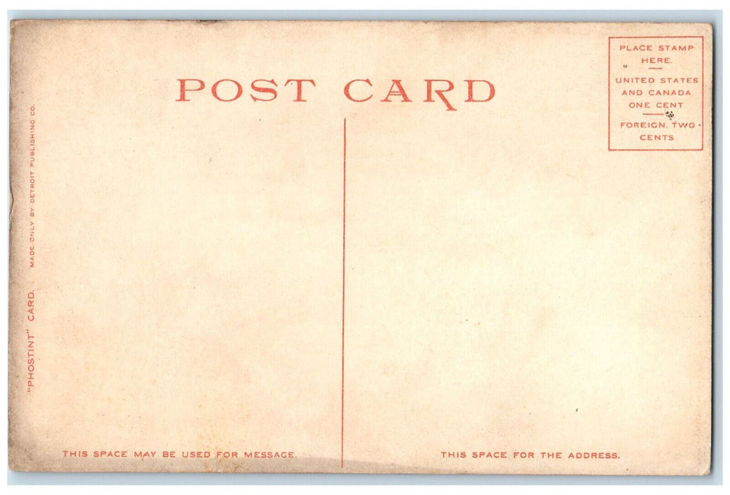 c1920's Biloxi Light Biloxi Mississippi MS Antique Unposted Phostint Postcard