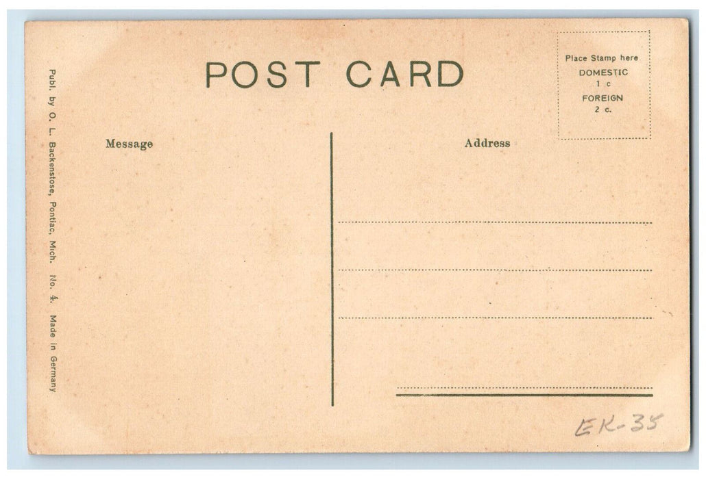 c1910 Pine Lake From The Holiday House Pontiac Michigan MI Unposted Postcard