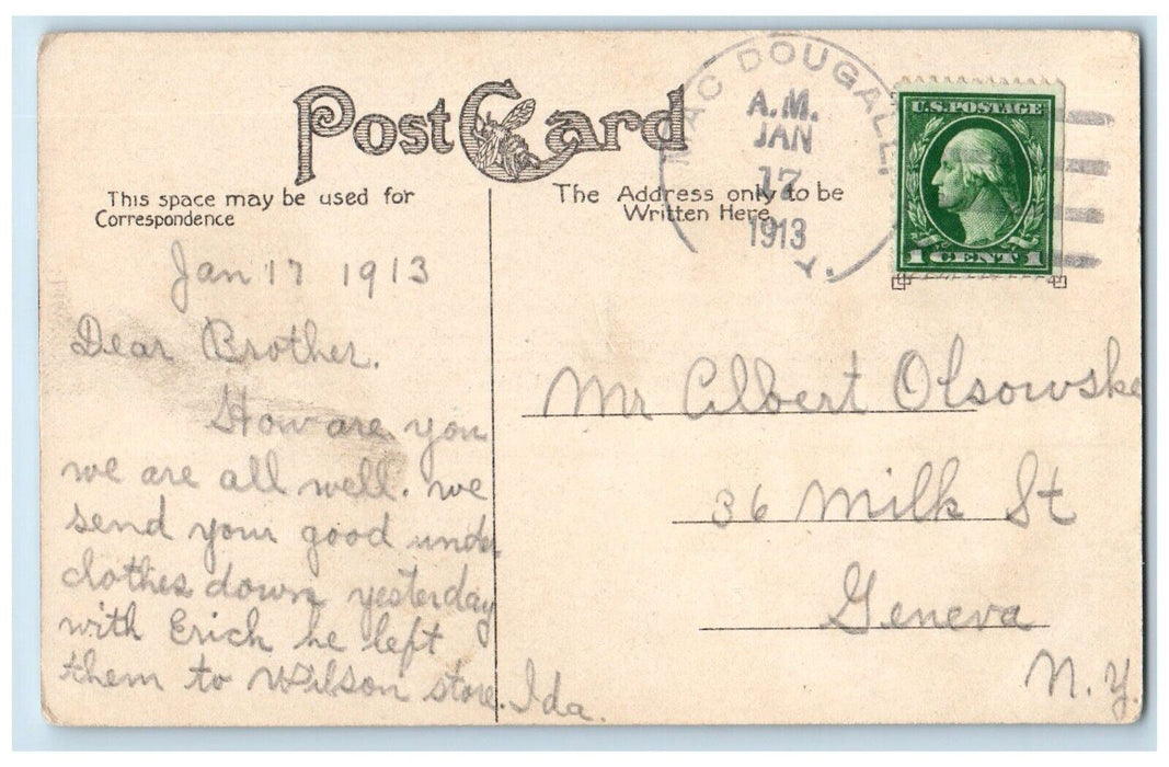 1913 Hudson Tunnels Train Platforms Hoboken Terminal MacDougall NY Postcard