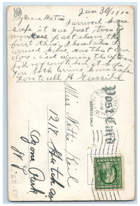 1910 View of Lincoln High School Enid Oklahoma OK Antique Posted Postcard