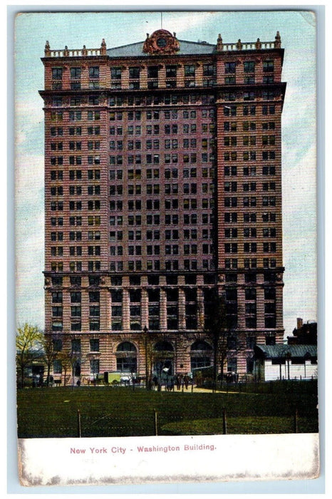 1908 View Of Washington Building New York City NY Posted Antique Postcard