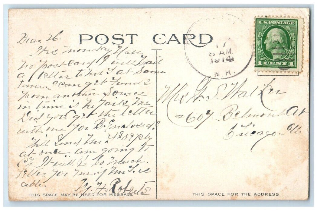 1914 Hotel Arlington Buildings Cars New York City NY Posted Antique Postcard