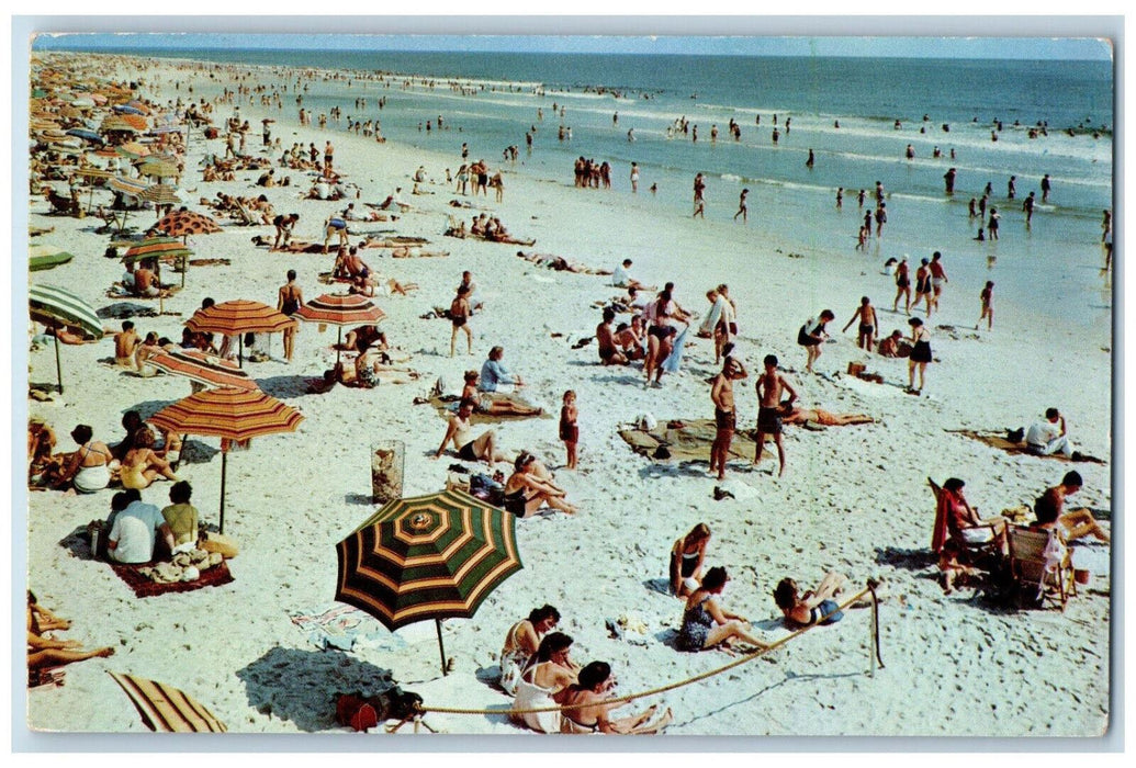 c1950's Scene of Beach Looking at East Jones Beach Long Island NY Postcard
