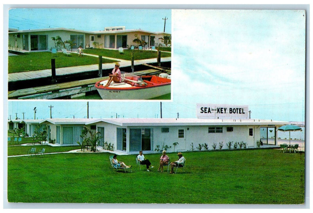 c1960's Sea and Key Botel Marathon Shores Florida FL Multiview Postcard