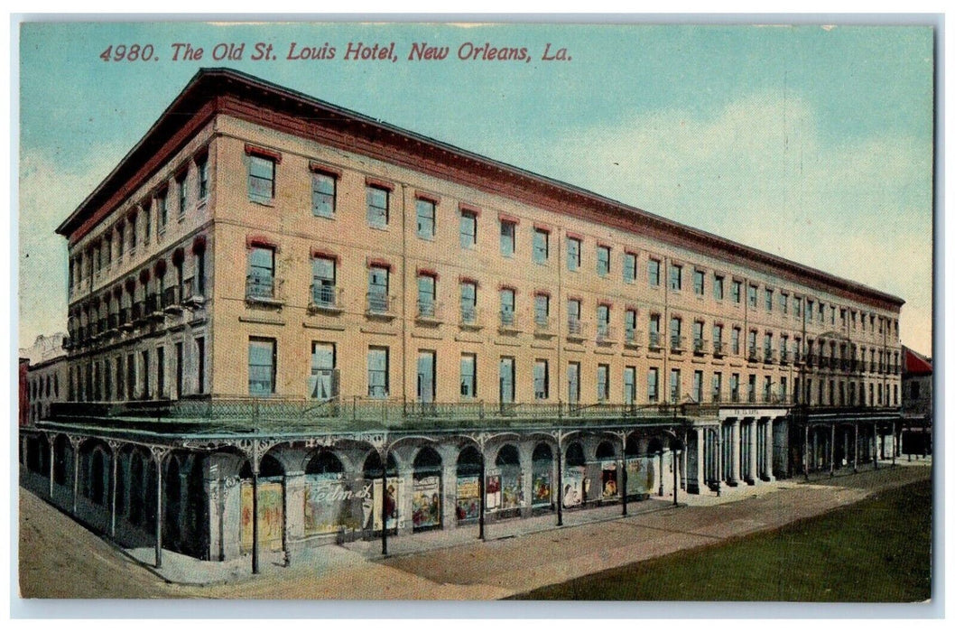 c1910 The Old St. Louis Hotel Exterior New Orleans Louisiana LA Vintage Postcard