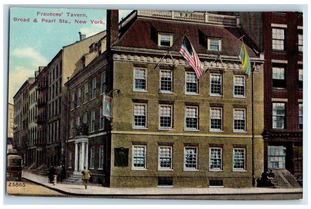 c1910's Fraunces Tavern Broad & Pearl Sts. New York NY Posted Antique Postcard