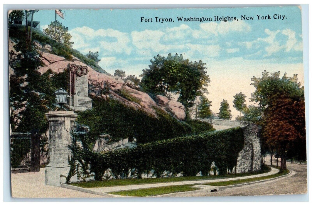 c1930's Fort Tryon Washington Heights New York City NY Posted Antique Postcard