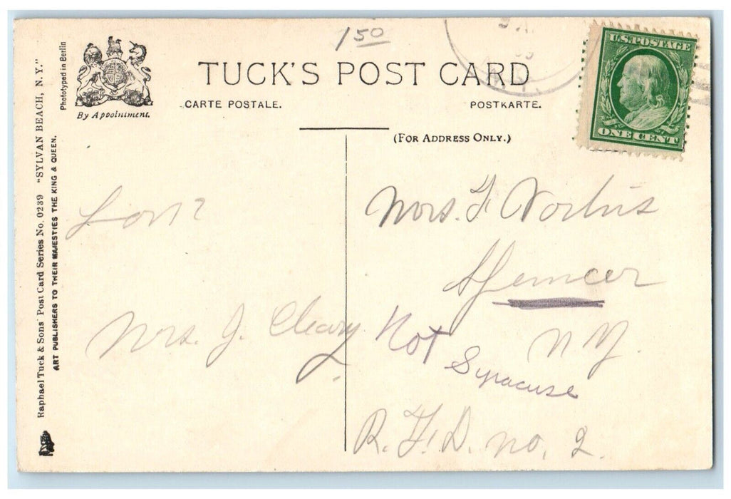 c1910's St. Charles Hotel Sylvan Beach New York NY Tuck's Antique Postcard