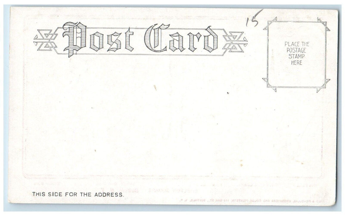 c1905 Dun St. Paul Church Prudential Shelton Square Buffalo New York NY Postcard