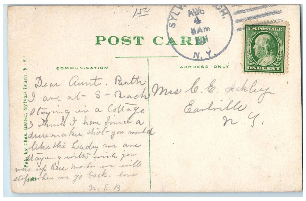 1911 Dr. M. Cavana Sanatarium And Private Hospital Sylvan Beach NY Postcard