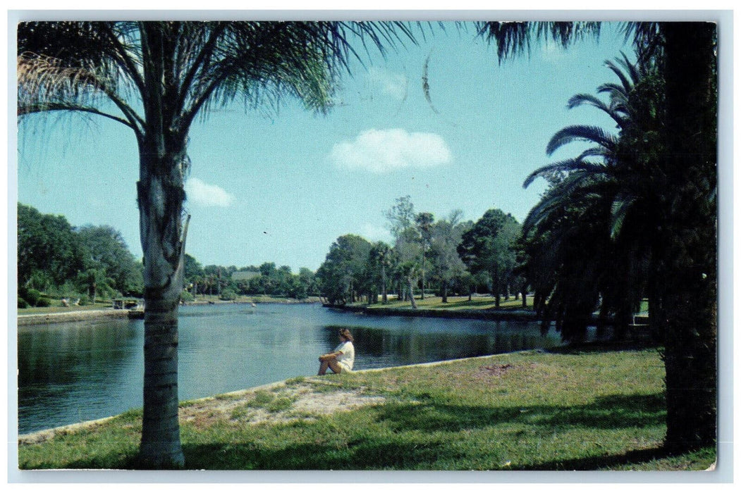 1957 Picturesque Pithlachascotee River New Port Richey Florida FL Postcard