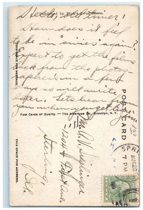1919 Public School Building Campus Spring Valley New York NY Antique Postcard