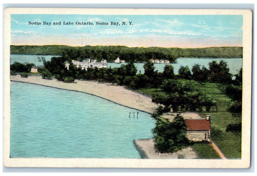 c1910's View Of Sodus Bay And Lake Ontario Sodus Bay New York NY Postcard