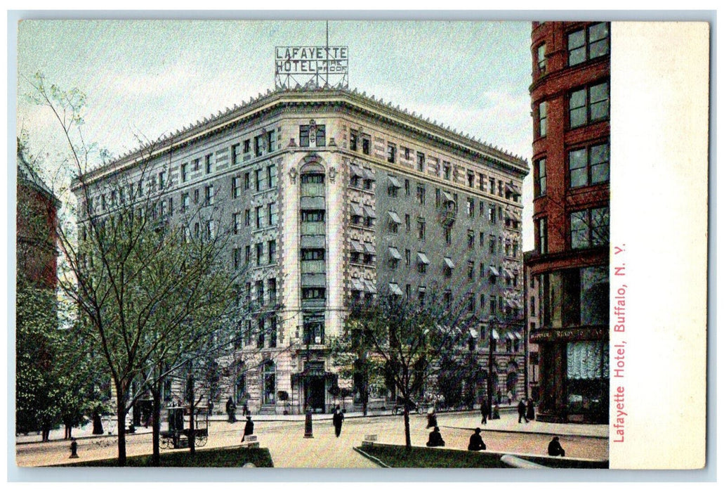 c1905 Lafayette Hotel Buffalo New York NY Antique Unposted Postcard