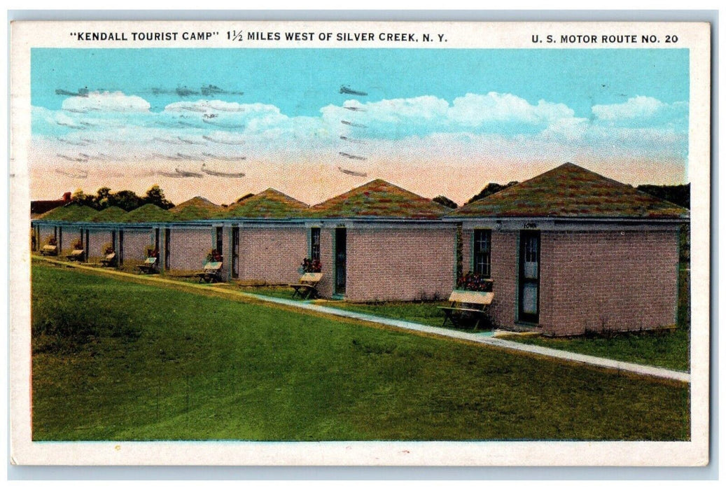 1931 Kendall Tourist Camp Silver Creek Dunkirk New York NY Antique Postcard