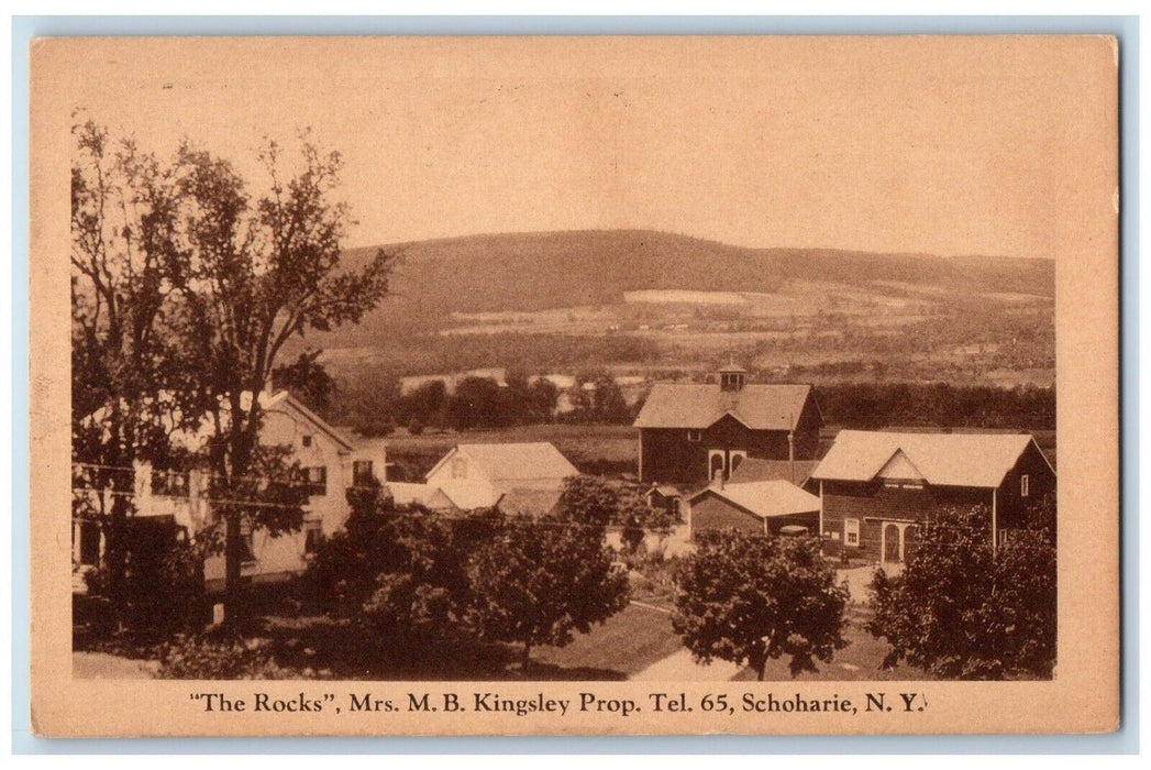c1930's The Rocks Mrs. M. B. Kingsley Prop Schoharie New York NY Postcard