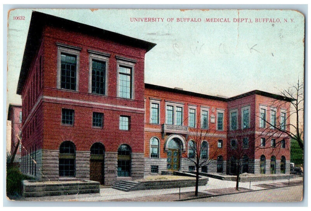 1912 University Buffalo Medical Department Exterior Buffalo New York NY Postcard