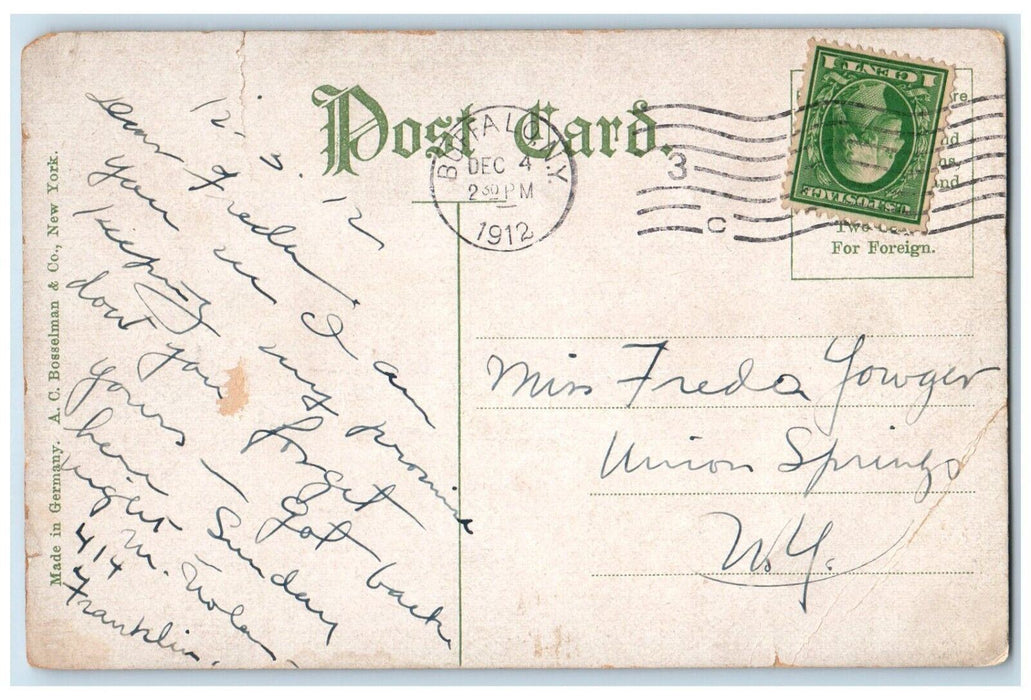 1912 University Buffalo Medical Department Exterior Buffalo New York NY Postcard