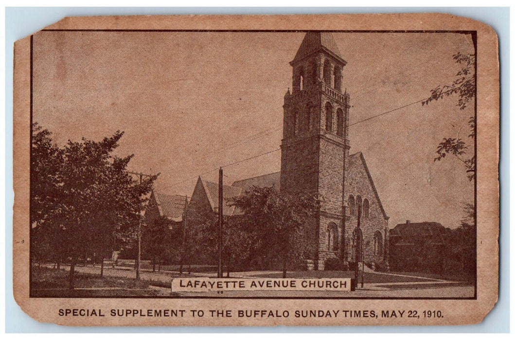 c1920 Lafayette Avenue Church Road Special Supplement Buffalo New York Postcard