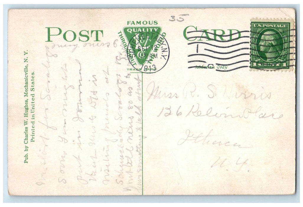 1913 The Campus And North College Union University Schenectady NY Postcard
