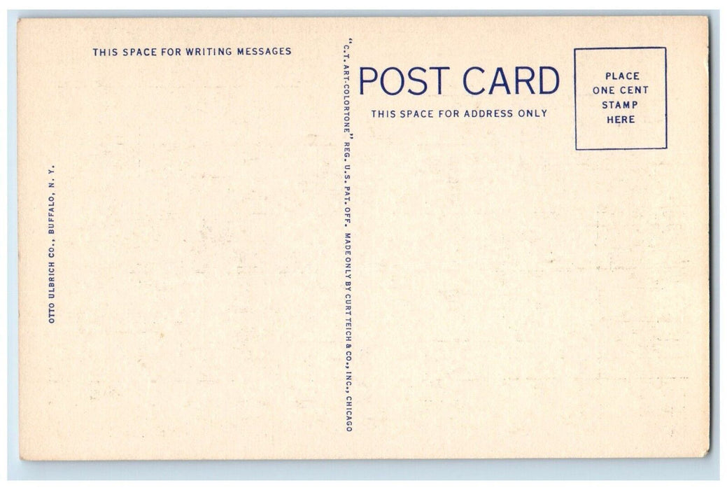 c1940 St. Joseph Cathedral Spires Removed Exterior Buffalo New York NY Postcard