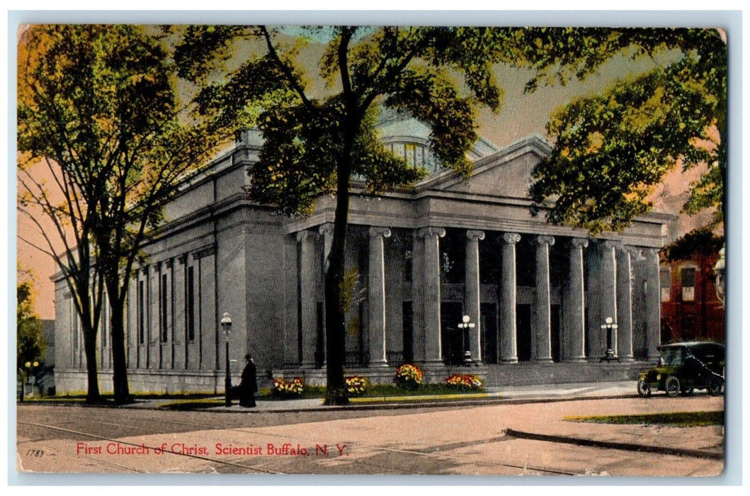 1915 First Church Christ Scientist Exterior Building Buffalo New York Postcard