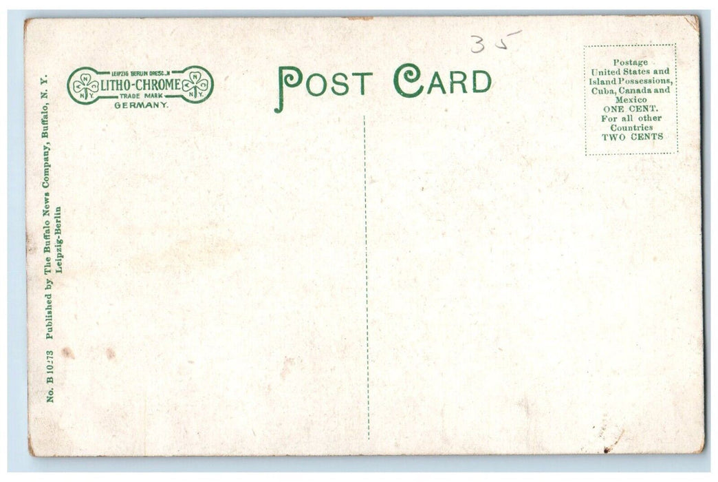 1910 Motor Boats Whitehall Club Niagara River Opposite Buffalo New York Postcard
