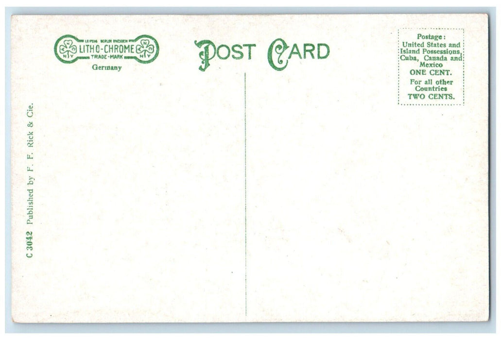 1910 View From The Harbor Paddle Boat Exterior Steamer Buffalo New York Postcard