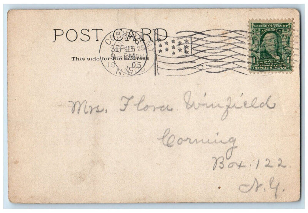 1905 Scene In Buffalo Harbor Steamer Ship Cruise Boat Buffalo New York Postcard