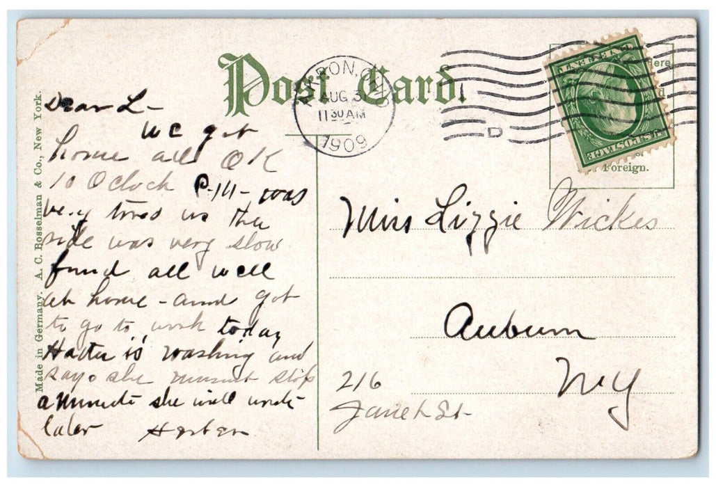 1909 Buffalo Harbor Steamer Ship Cruise Shipyard Canal Buffalo New York Postcard