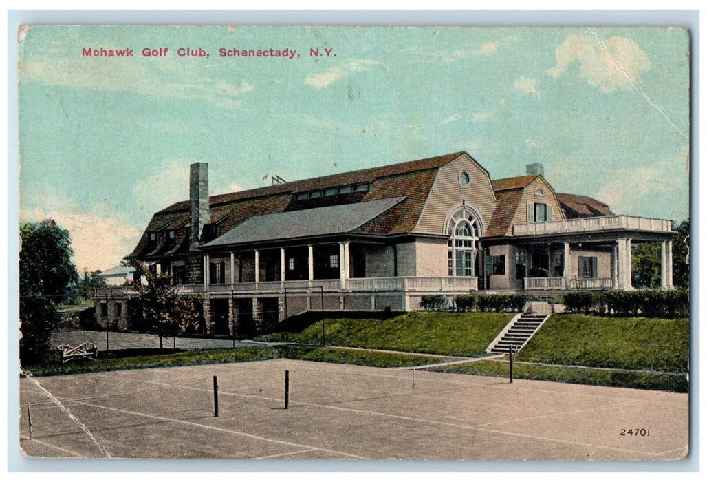 1911 Mohawk Golf Club Schenectady New York NY Posted Antique Postcard