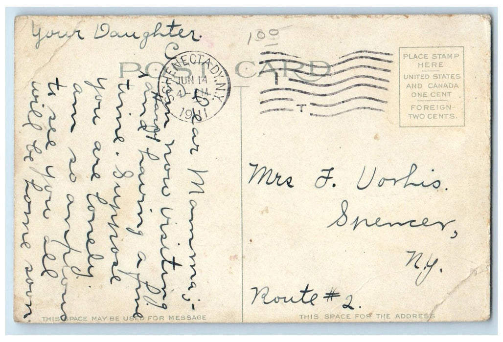 1911 Mohawk Golf Club Schenectady New York NY Posted Antique Postcard