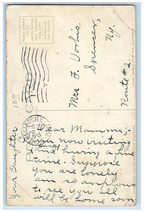 1911 Mohawk Golf Club Schenectady New York NY Posted Antique Postcard