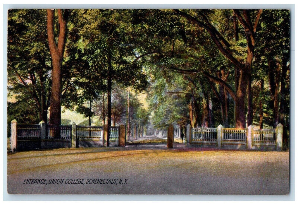 c1910's Entrance Union College Schenectady New York NY Unposted Antique Postcard