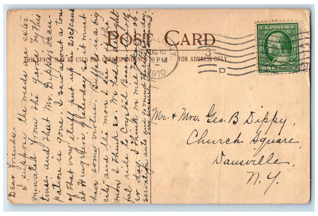 1910 Albright Art Gallery Exterior Building Gathering Buffalo New York Postcard