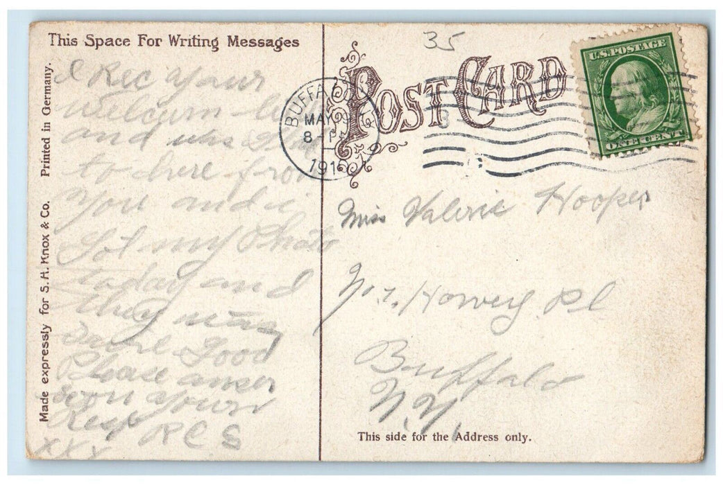 1910 Old Stone Castle Fort Porter House Exterior Road Buffalo New York Postcard