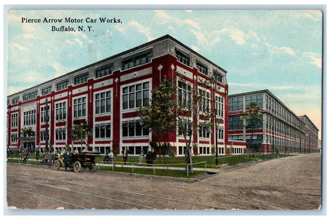 1915 Pierce Arrow Motor Car Works Exterior Building Buffalo New York NY Postcard