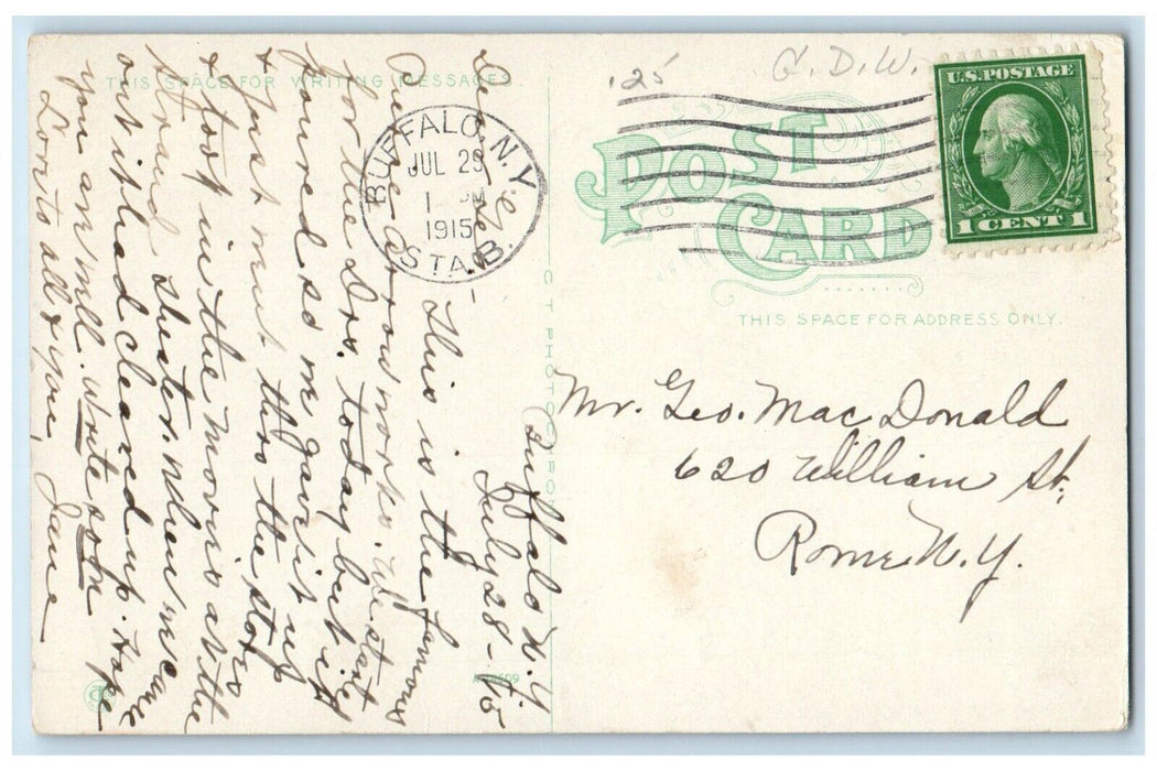 1915 Pierce Arrow Motor Car Works Exterior Building Buffalo New York NY Postcard