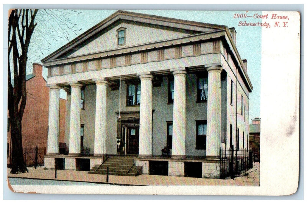 c1905 Court House Building Schenectady New York NY Unposted Antique Postcard