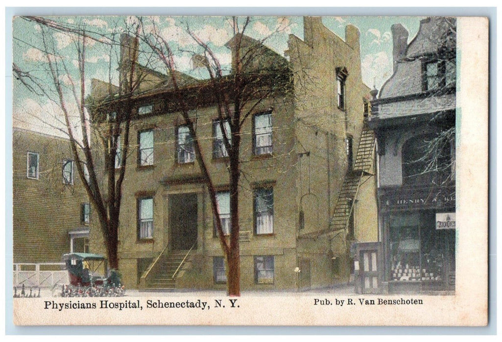 c1910's Physicians Hospital Schenectady New York NY Unposted Antique Postcard