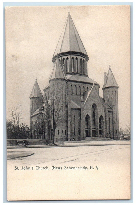 c1905 St. John's Church New Schenectady New York NY Unposted Antique Postcard