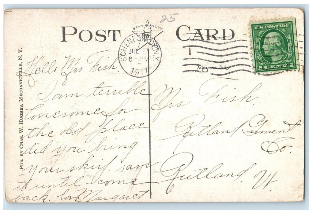 1917 South College At Union University Schenectady New York NY Antique Postcard