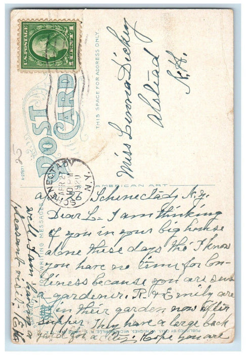 1920 Entrance To Union College Schenectady New York NY Posted Antique Postcard