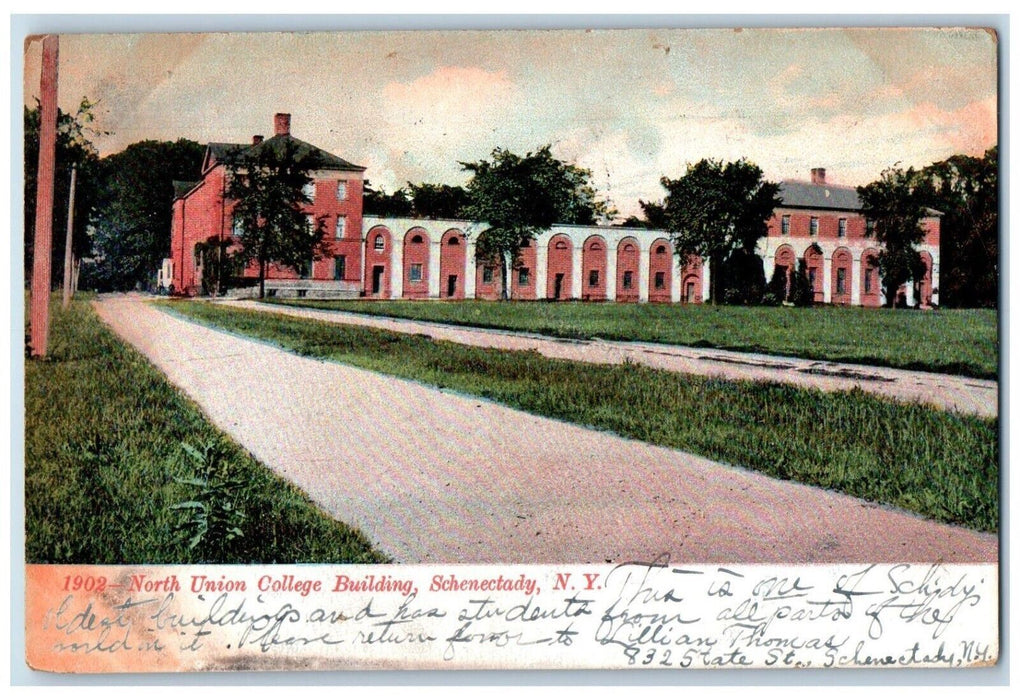 1907 North Union College Building Schenectady New York NY Antique Postcard