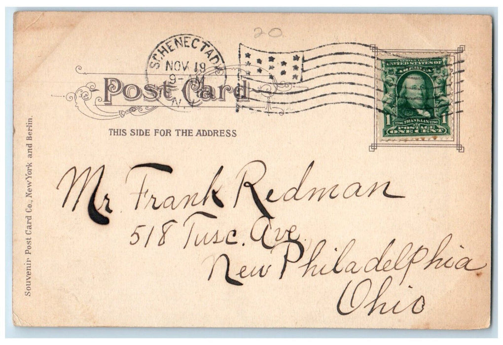 1907 North Union College Building Schenectady New York NY Antique Postcard