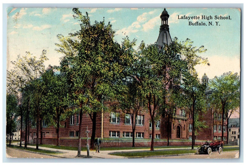 1914 Lafayette High School Buffalo New York NY Antique Posted Postcard